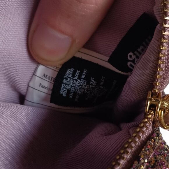 Indigo Dusty Rose Rose Gold Kawaii Glitter Pouch Wristlet - Picture 9 of 9